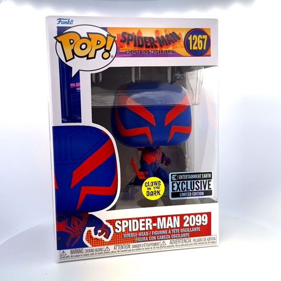 Across the Spider-Verse Spider-Man 2099 Glow-in-the-Dark Pop! Vinyl Figure #1267 - Picture 2 of 4